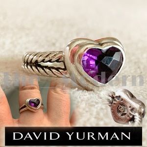 David Yurman amethyst heart double cable 6 purple violet VINTAGE